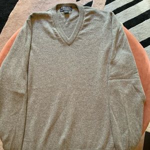 Brooks Brothers 3 Ply Scottish Cashmere V-Neck Sweater